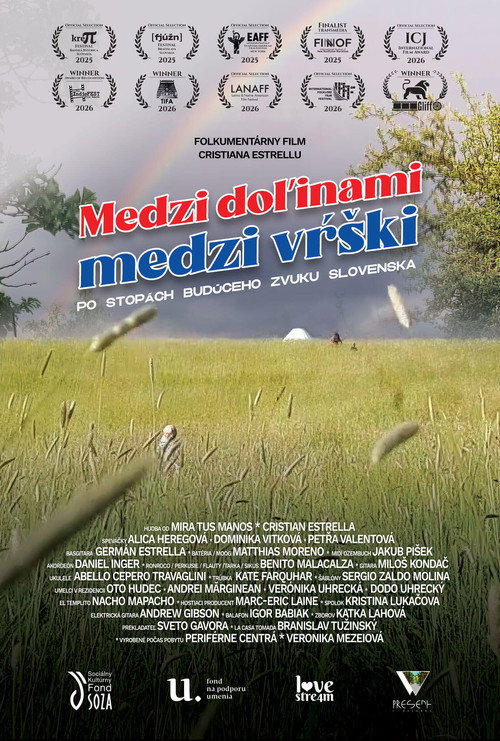 Постер «Medzi doľinami, medzi vŕški. Po stopách budúceho zvuku Slovenska.»